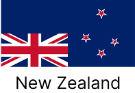 Flags representing countries served